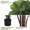 TackView Artificial Fiddle Leaf Fig Tree, Faux Ficus Lyrata Tree, Fake Green Plant for Indoor Outdoor Home Office Living Room Bedroom Decor - 3 of 4