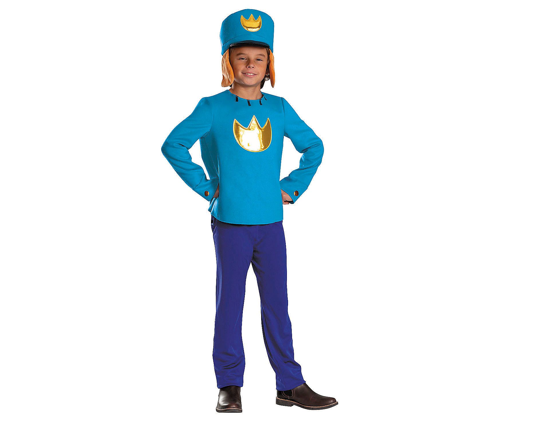 Dog Man Boys' Deluxe Costume Jumpsuit - Blue - 10-12