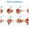 Unique Bargains Brass Compression Insert Plumbing Fitting Sleeves and Ferrules Gold - 4 of 4