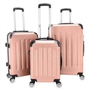 Karl Home 3in1 Set Portable ABS Trolley Case 20 inch / 24 inch / 28 inch Black - 1 of 4
