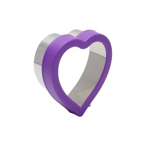 Unique Bargains Biscuit Cutter Large Heart Trio Cookie Cutter Hand Washable Stainless Steel Plastic 3.9"x4.1"1.6" 1Pcs - 1 of 4