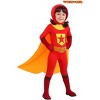 HalloweenCostumes.com 4T Girl Toddler Word Girl Costume, Red/Yellow/Red - 3 of 3