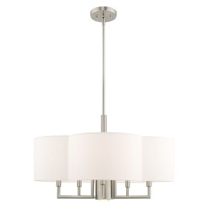 Livex Lighting Chelsea 5 - Light Chandelier in  Brushed Nickel - 1 of 4