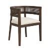 ModernLuxe 2pcs Dining Chairs, Set of 2 Wooden Accent Chairs with Armrest, Rattan Curved Backrest - 4 of 4
