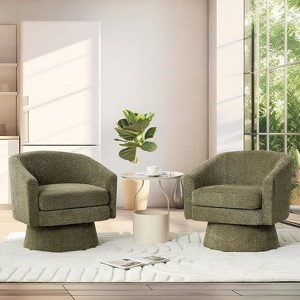 Swivel Accent Chair, 360° Chenille Swivel Lounge Reading Chair,Modern Single Sofa Lounge Armchair Club Chair with Storage Space - 1 of 4