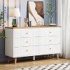 Hommoo 47 Inches Long 6 Drawer Double Dresser White - 4 of 4