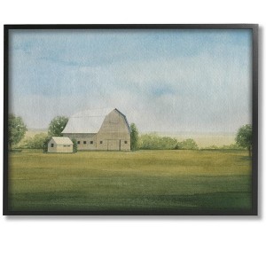 Stupell Industries Vast Rural Barn Landscape Framed Giclee Art - 1 of 4