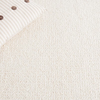 Ivory Abstract Hand-Tufted Wool 3' x 5' Area Rug