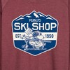 Women's - Peanuts - Ski Shop Lightweight French Terry Wide Neck Long Sleeve Shirt - 2 of 4