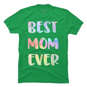 Men's Design By Humans Best Mom Ever Rainbow Bubble Text By MiuMiuShop T-Shirt - 1 of 2