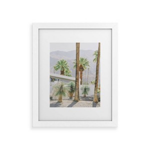 Deny Designs Dagmar Pels Palm Springs Palms White Framed Art Print - 1 of 4