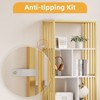 62.87"white and gold bookshelf, Modern Bookcase Storage Rack Shelf  with Drawers, Tall Standing Bookshelves for Bedroom, Living Room - 4 of 4