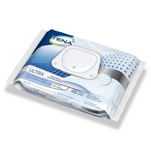 Tena Ultra Washcloths 7.9" X 12.5", 48 Ct - 1 of 4