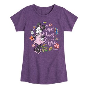Girls' - Disney - Own Your Style Fitted Short Sleeve Graphic T-Shirt - 1 of 4