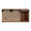 Kate and Laurel Cates Decorative Wood Wall Storage Cabinet with Sliding Barn Doors - 2 of 4