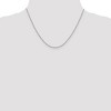 Black Bow Jewelry 1.25mm 14k White Gold Diamond Cut Solid Rolo Chain Necklace - 2 of 4