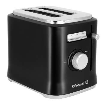 Calphalon Precision Control 2 Slice Toaster with 6 Shade Settings in Black