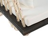 Okak Outdoor Bench Swing with Cushions,Handcrafted Acacia Wood Porch Swing,10.8ft Rope Hanging Patio Swing Bench for Garden,Backyard,Lawn - 4 of 4