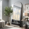PexFix Wood Frame Arched Floor Mirror, Bedroom Living Room Wall Mirror - 3 of 4