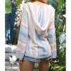 Women's Textured Hoodie Beach Sweater - Hem & Thread M - 2 of 4