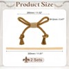 Unique Bargains Cotton Hand-Woven Decorative Tassel Curtain Tiebacks with Wood Club - 2 of 4