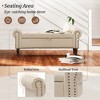 Arceso Storage Bench,50” Queen Linen Tufted Button End of Bed Bench, Upholstered Bedroom Bench,Ottoman Bench for End of Bed Living Room, Entryway - 3 of 4