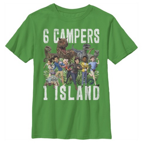 Boy S Jurassic World Camp Cretaceous Campers 1 Island T Shirt Target - jurassic park shirt roblox