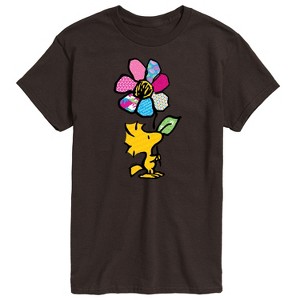 Men's - Peanuts - Woodstock With Flower And Pattern Short Sleeve Graphic T-Shirt - 1 of 4