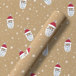 96"x30" Christmas Wrapping Paper Santa's Face - 1 of 4
