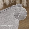 Deconovo 4 Pack Faux Linen Pillow Covers with Hidden Zipper - 4 of 4