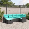 vidaXL Patio Sofa Set with Cushions Poly Rattan, Multiple Colors and Models, 6 or 7 Pieces - 2 of 4