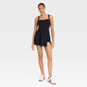 Women's Knit Square Neck Slit Active Dress - JoyLab™ - 1 of 4