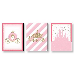 Big Dot of Happiness Little Princess Crown - Castle Nursery Wall Art and Kids Room Decorations - Gift Ideas - 7.5 x 10 inches - Set of 3 Prints - 1 of 4