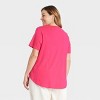 Women's Short Sleeve Scoop Neck Drapey T-Shirt - Ava & Viv™ - 2 of 3