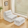 NicBex Couches for Living Room Recliner Single Seat Upholstered Lounge Chair Sofa Modern Design Accent Sofa with Ottoman - 3 of 4