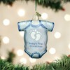 Old World Christmas Blown Glass Ornament for Christmas Tree, Blue Baby One Piece - 4 of 4