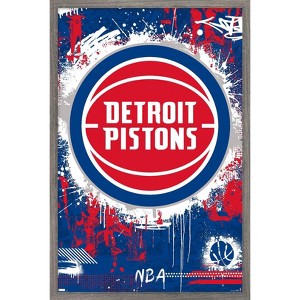Trends International NBA Detroit Pistons - Maximalist Logo 23 Framed Wall Poster Prints - 1 of 4