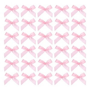 Unique Bargains Gift Packaging Accessories Mini Ribbon Bows for Fabric Craft DIY 50 Pcs - 1 of 4