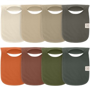 KeaBabies 8-Pack Hallo Baby Drool Bibs , Baby Bibs for Boys, Girls, Pull-on Bibs for Baby Boy, Baby Girl, Baby Bib Unisex - 1 of 4
