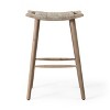 Pulaski 2pk Outdoor Acacia Wood Bar Stools with Wicker - Light Brown - Christopher Knight Home - 4 of 4