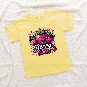 The Juniper Shop Berry Sweet Strawberry Toddler Short Sleeve Tee - 1 of 2