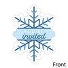 Big Dot of Happiness Blue Snowflakes - Shaped Fill-In Invitations - Winter Holiday Party Invitation Cards with Envelopes - Set of 12 - 3 of 4