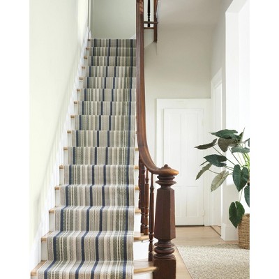 Ivory and Dove Gray Striped Handwoven Cotton Area Rug, 2' x 3'