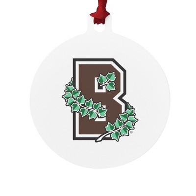 Brown University Secondary Logo Aluminum Holiday Christmas Tree Ornament