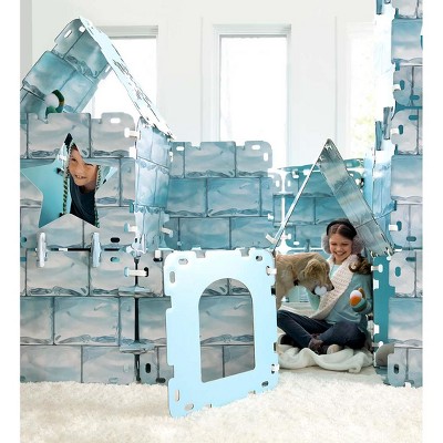 HearthSong 16-Panel Igloo Fantasy Forts Indoor Building Kit with Hook and Loop Connectors