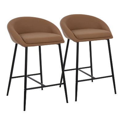 Set of 2 26" Matisse Glam Counter Height Barstools - LumiSource