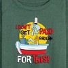 Women's - SpongeBob SquarePants - Squidward I Dont Get Paid Enough Lightweight French Terry Wide Neck Long Sleeve Shirt - 2 of 4