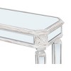 Lyngins Mirror Entryway Table,Vintage Wood Grain Carved Console Table,Couch Table for Living Room,Oak+Silver - 4 of 4