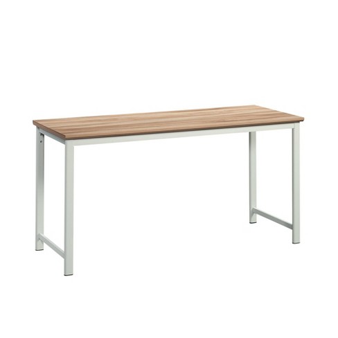 60"x24" Bergen Circle Table Desk Kiln Acacia - Sauder: Heat & Scratch Resistant, Metal Frame - image 1 of 4