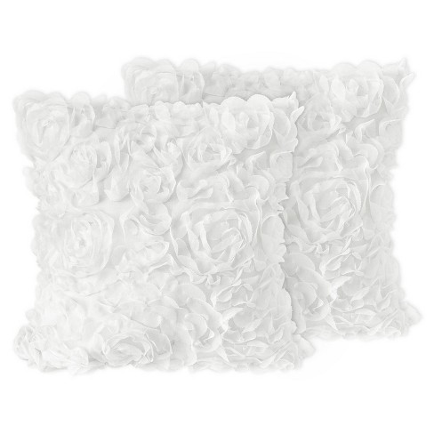 White lace hotsell throw pillows